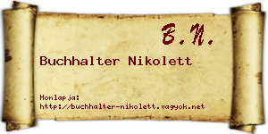 Buchhalter Nikolett névjegykártya